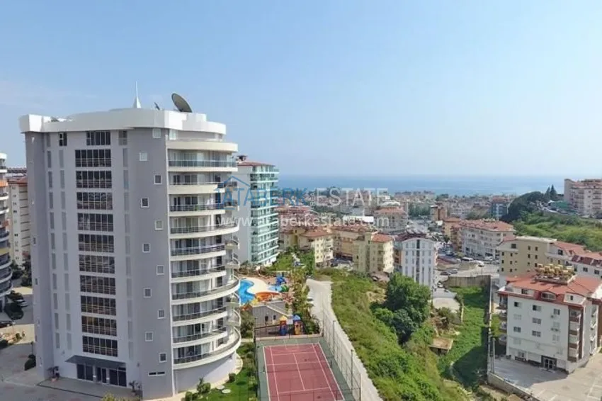 Квартира 1+1 с мебелью и видом на море в районе Джикджилли, Алания 5 