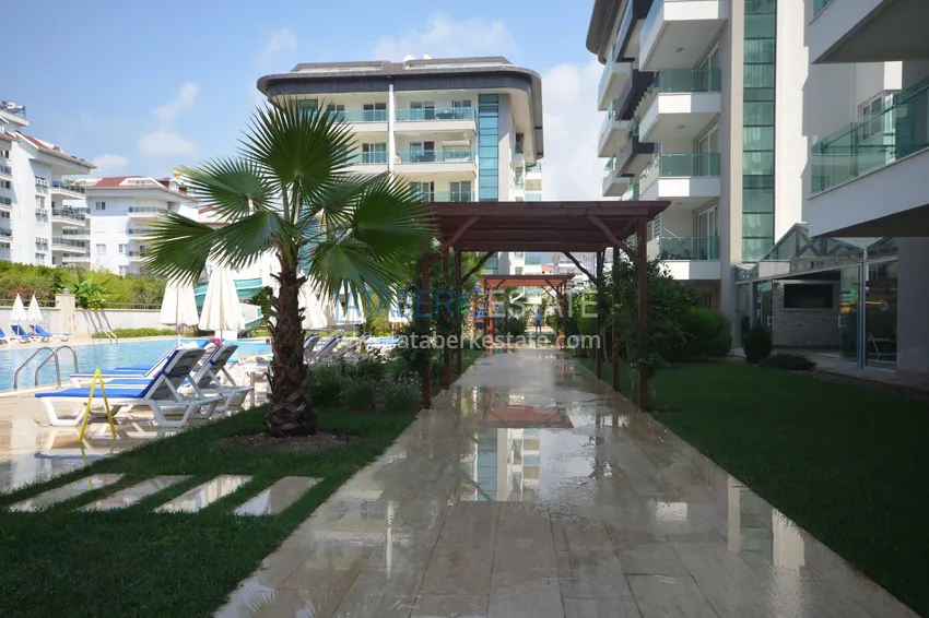 Furnished 2+1 apartment with separate kitchen, glazed balcony and sea view, Kestel district — Alanya 4