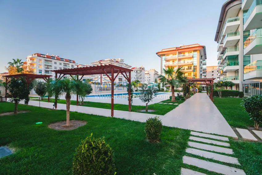 Furnished 2+1 apartment with separate kitchen, glazed balcony and sea view, Kestel district — Alanya 6