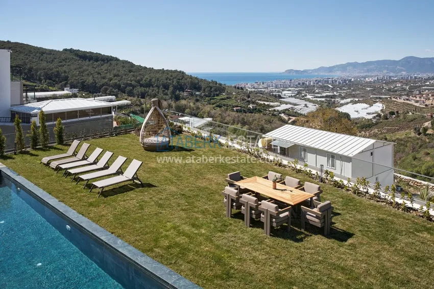 Elitarny kompleks willi z panoramicznym widokiem w Kargicak, Alanya 13