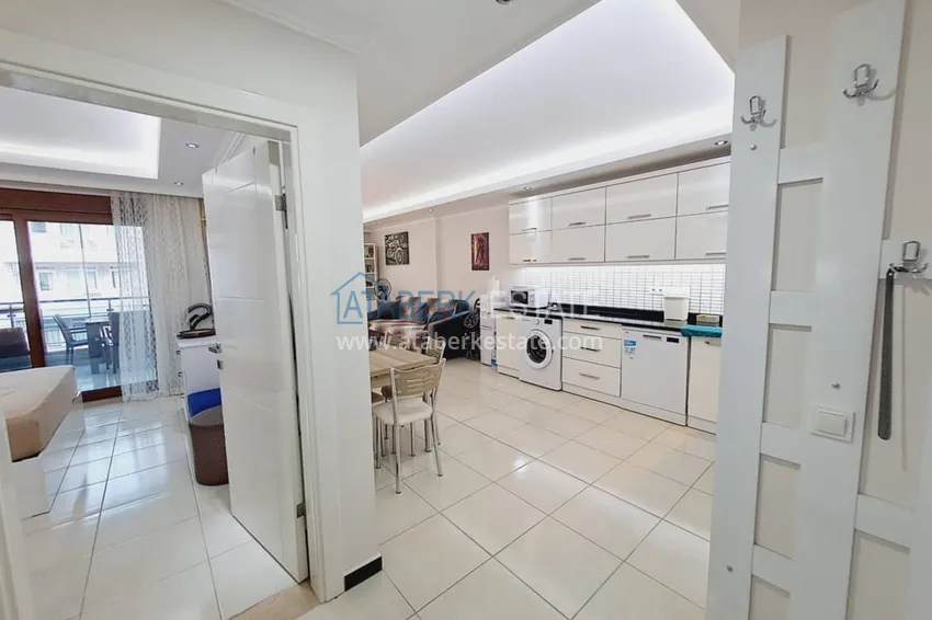 Purchase One bedroom apartment with furniture and a glazed balcony in Oba, Alanya 2 