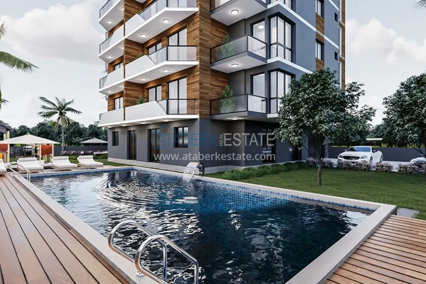 1+1 apartments in an under construction residential complex in the beautiful neighborhood of Ayash - Mersin 6 