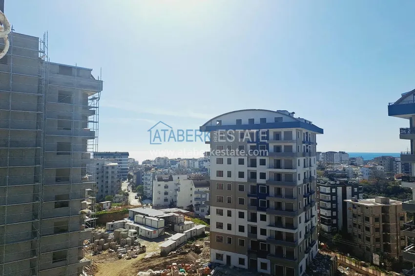Purchase 1+1 apartment in Alanya with sea view - premium residential complex in Avsallar 10