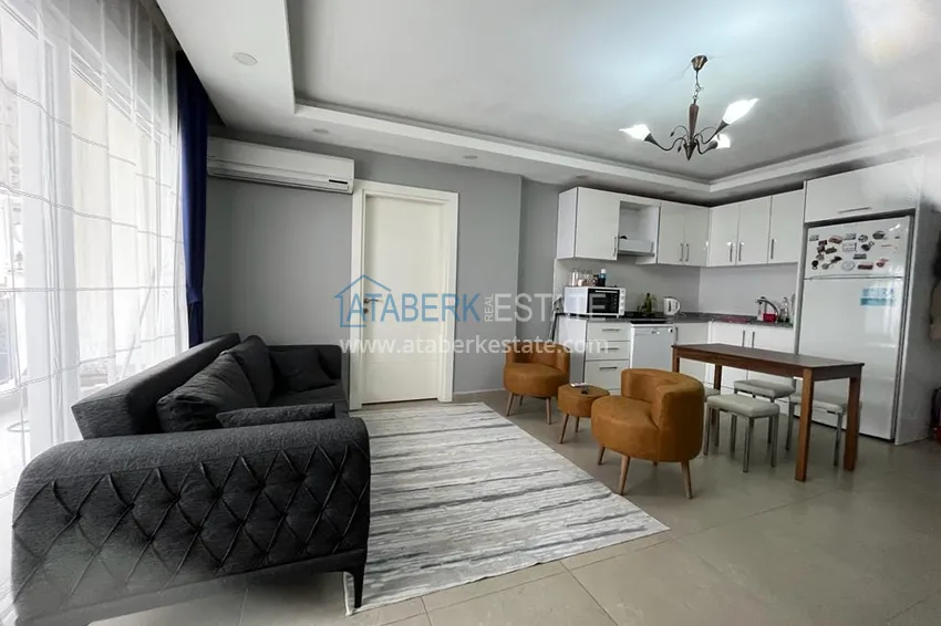 Purchase Furnished one-bedroom apartment 300 meters from the sea - Alanya center, Cleopatra beach area 1 