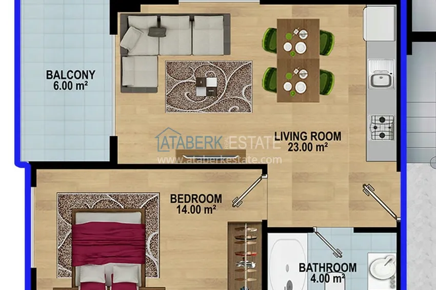 Buy cheap 1+1 apartment in Avsallar with sea and mountain views - a modern premium residence 1 