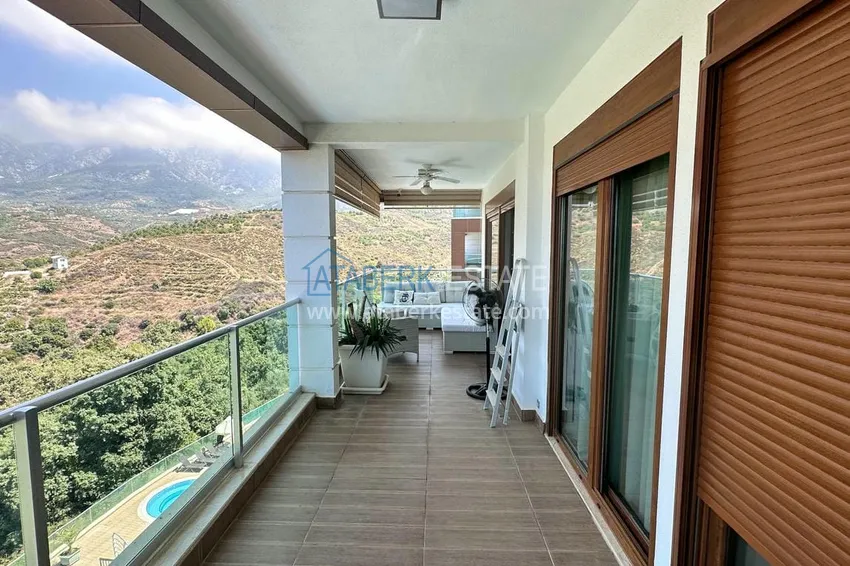 Purchase Stylish 3+1 linear apartment with panoramic views in a picturesque corner of Alanya — Mahmutlar district 13