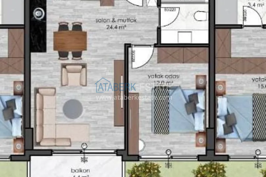Kupuj taniej Idealna oferta na komfortowy pobyt - apartament pod klucz w prestiżowej rezydencji, Alanya, dzielnica Oba 1
