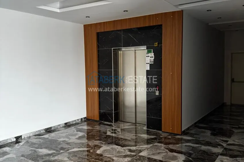 One bedroom apartment with separate kitchen and side sea view in Mersin, Tomyuk district 25