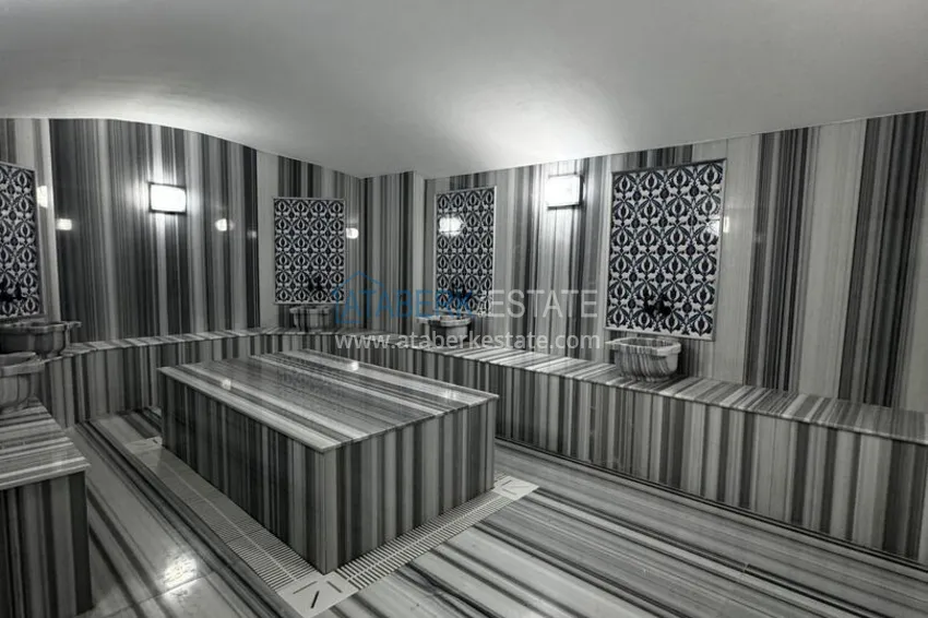 One bedroom apartment with separate kitchen and side sea view in Mersin, Tomyuk district 29