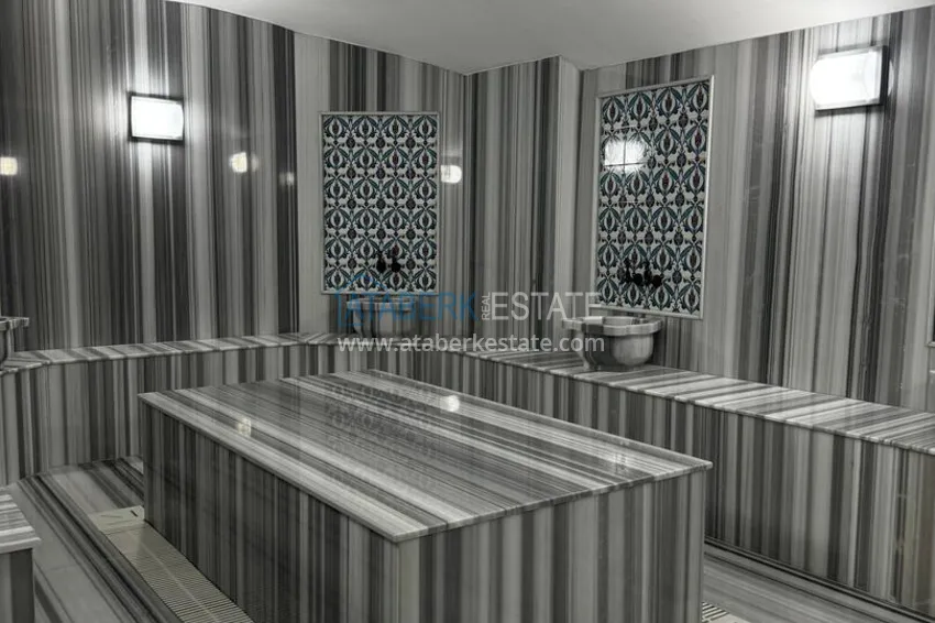 One bedroom apartment with separate kitchen and side sea view in Mersin, Tomyuk district 30