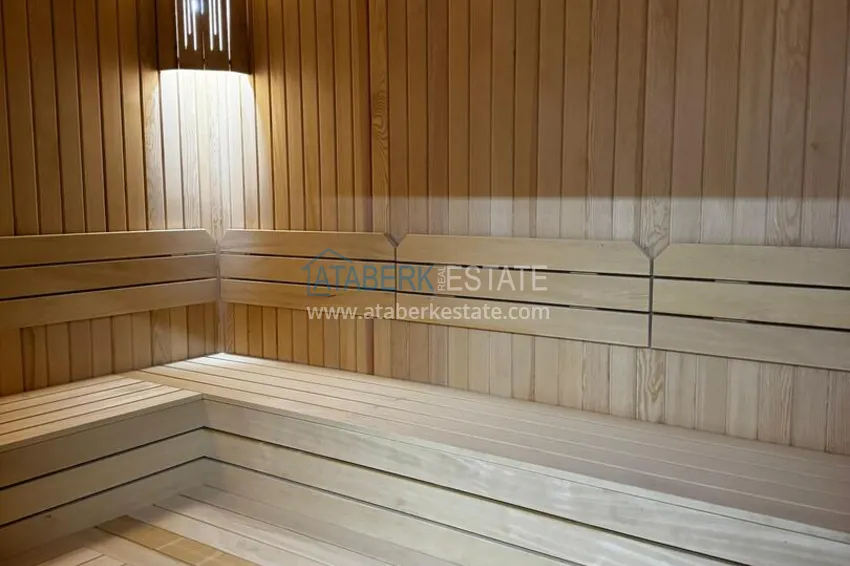 One bedroom apartment with separate kitchen and side sea view in Mersin, Tomyuk district 31