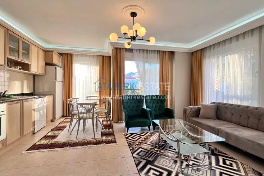 Purchase Cozy Two Bedroom Apartment with Furniture and Mountain View in the Heart of Alanya 2 