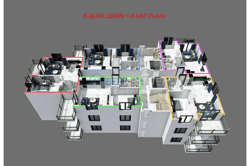 Buy cheap Primary property in Alanya — a one-bedroom apartment with a fine finish in Mahmutlar 3