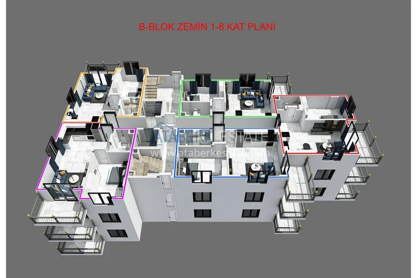 Buy cheap Primary property in Alanya — a one-bedroom apartment with a fine finish in Mahmutlar 4