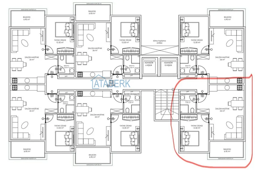 Buy cheap Furnished 1+1 apartment in a new comfort-class complex, Kargicak district — Alanya 2 