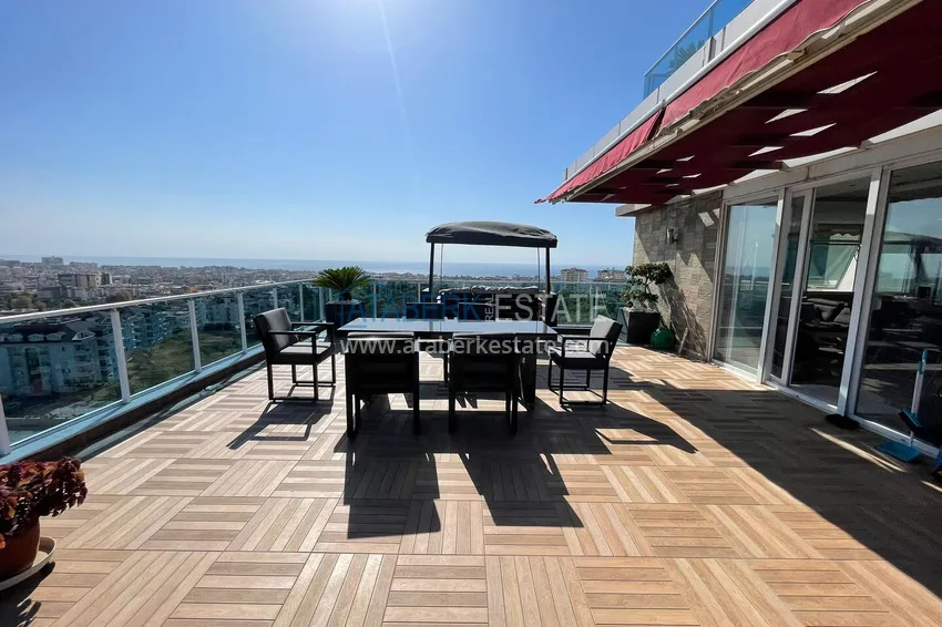 Purchase Luxury duplex with furniture, swimming pool and panoramic views in Cikcilli, Alanya 10