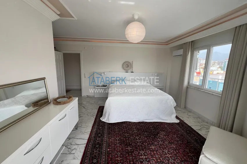 Purchase 3+1 linear apartment with furniture, sea and mountain views on the beachfront - Tosmur, Alanya 12 