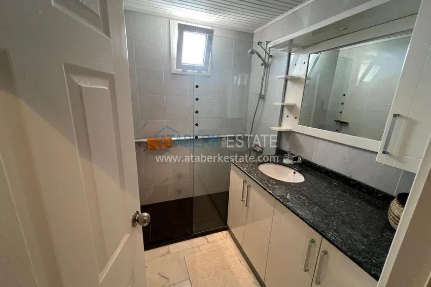 Purchase 3+1 linear apartment with furniture, sea and mountain views on the beachfront - Tosmur, Alanya 17 