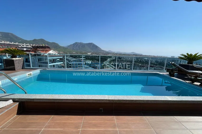 Purchase Luxury duplex with furniture, swimming pool and panoramic views in Cikcilli, Alanya 28