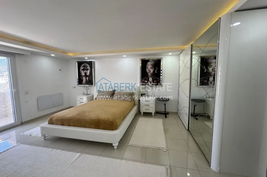 Purchase 4+1 penthouse duplex with furniture and a glazed balcony, Oba district — Alanya 30 