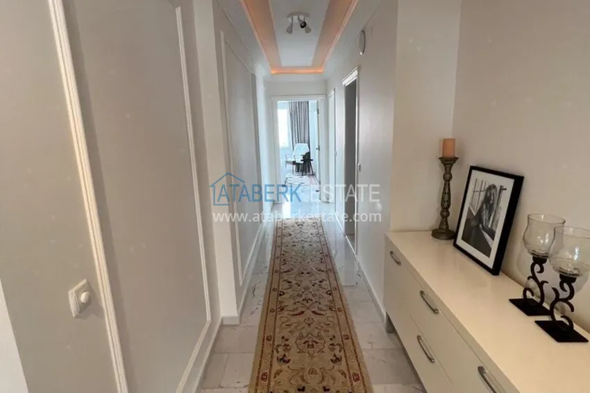 Purchase 3+1 linear apartment with furniture, sea and mountain views on the beachfront - Tosmur, Alanya 4 