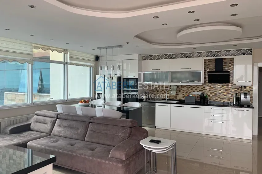 Purchase Luxury duplex with furniture, swimming pool and panoramic views in Cikcilli, Alanya 8