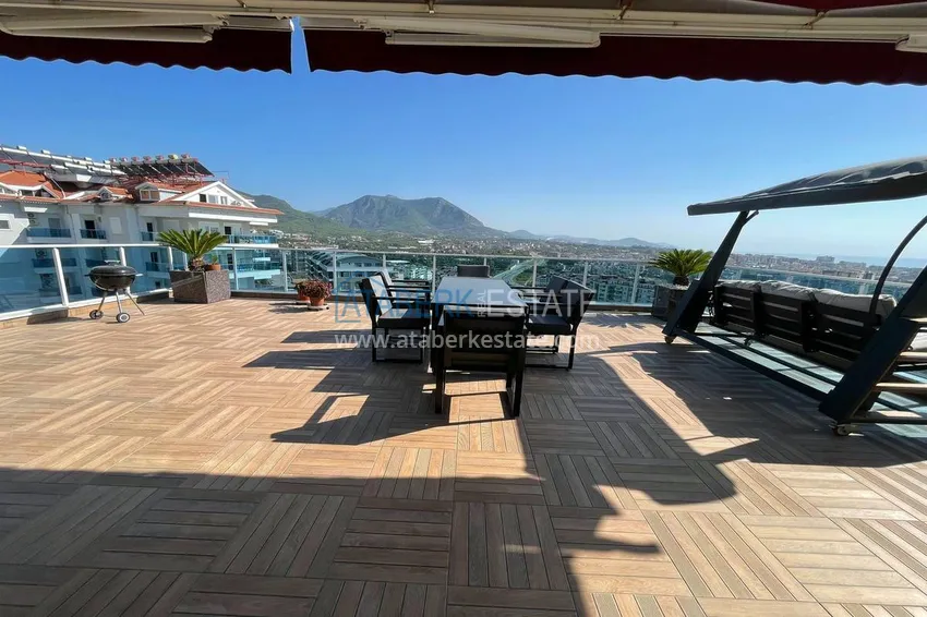 Purchase Luxury duplex with furniture, swimming pool and panoramic views in Cikcilli, Alanya 9