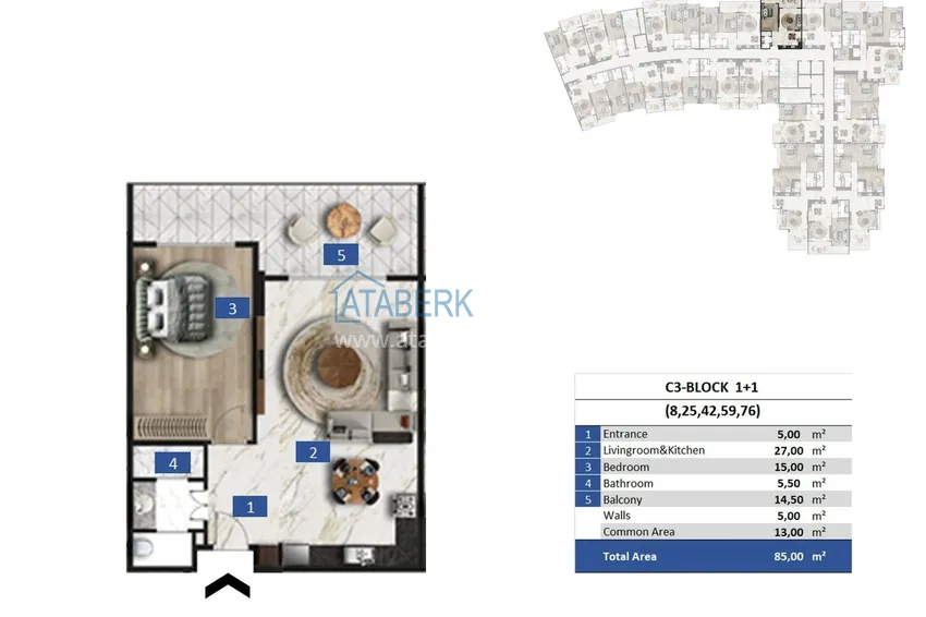 Buy cheap Apartments from the owner in a complex hotel — Alanya, Turkler district 1