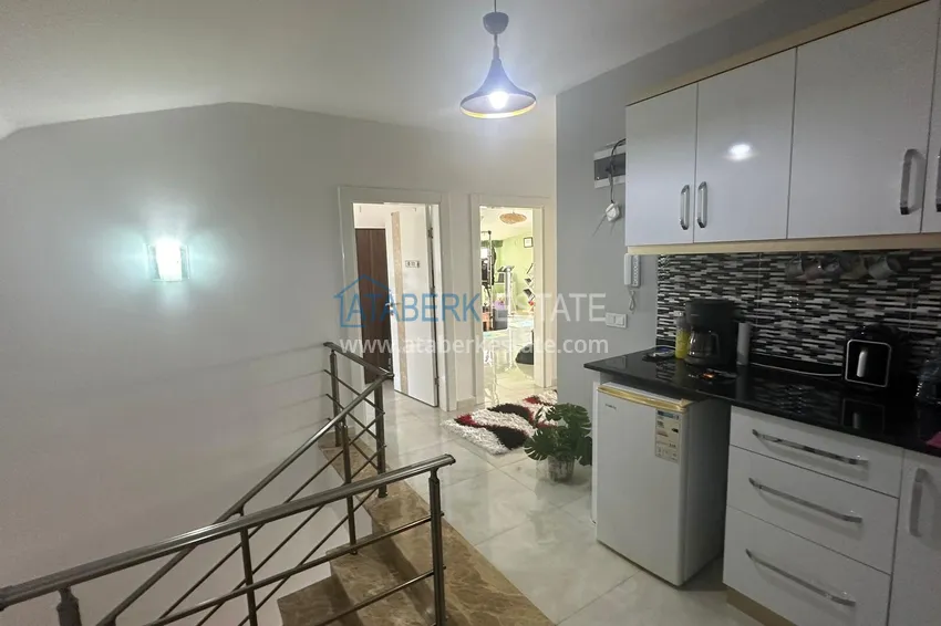 Purchase Duplex apartment with furniture, separate kitchen and mountain view — Kestel district, Alanya 14