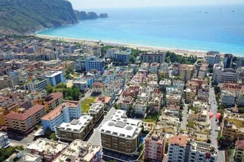 1+1 umeblowany apartament z widokiem na góry, centrum Alanya Plaża Kleopatra 1