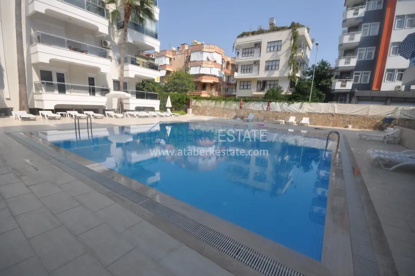 1+1 apartment with furniture and a glazed balcony in the center of Alanya — Cleopatra beach area 4 