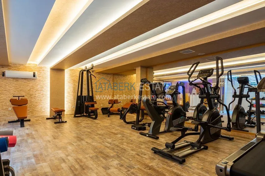 1+1 umeblowany apartament z widokiem na góry, centrum Alanya Plaża Kleopatra 12