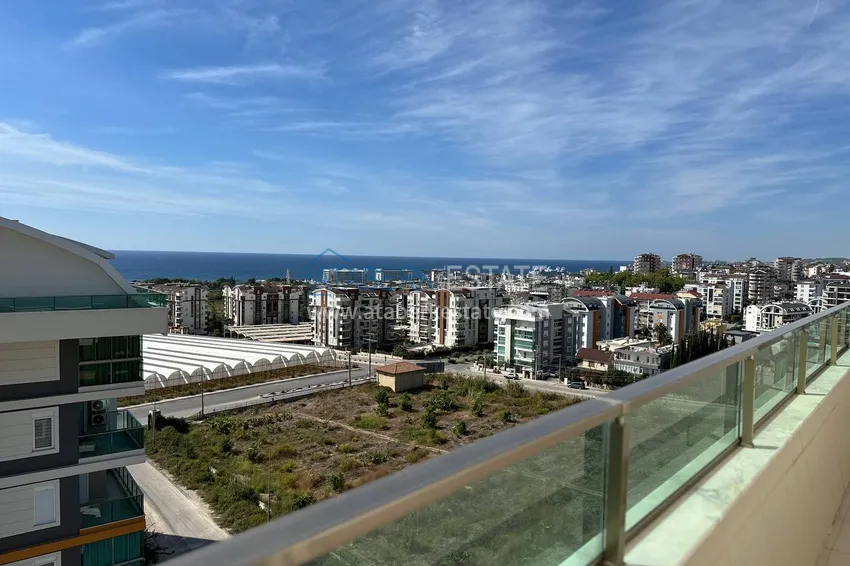 Kupuj Umeblowany dwupoziomowy 3+1 z przeszklonym balkonem i widokiem na morze, dzielnica Avsallar — Alanya 13
