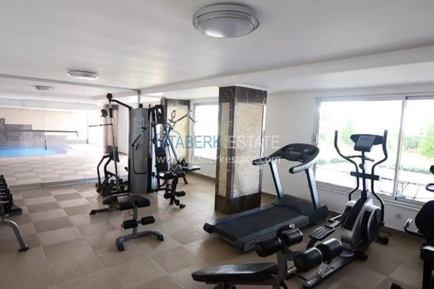 Apartament z jedną sypialnią z przeszklonym balkonem i widokiem na morze, pierwsza linia brzegowa - dzielnica Kestel, Alanya 14