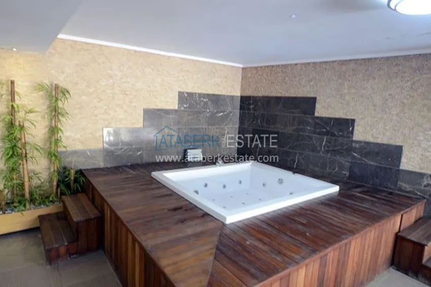 Apartament z jedną sypialnią z przeszklonym balkonem i widokiem na morze, pierwsza linia brzegowa - dzielnica Kestel, Alanya 15
