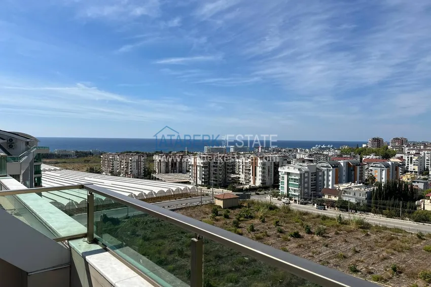Kupuj Umeblowany dwupoziomowy 3+1 z przeszklonym balkonem i widokiem na morze, dzielnica Avsallar — Alanya 15