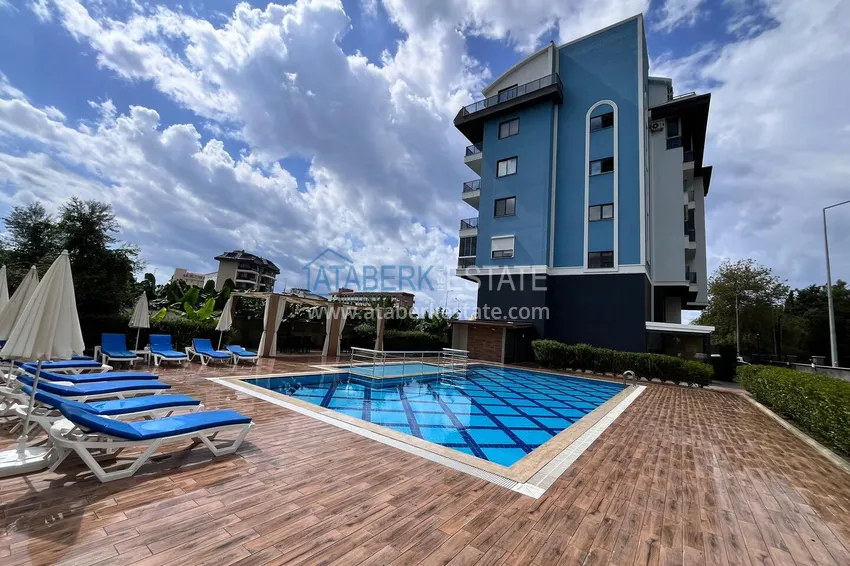 Furnished 1+1 apartment with sea view, Kargicak district — Alanya 1 