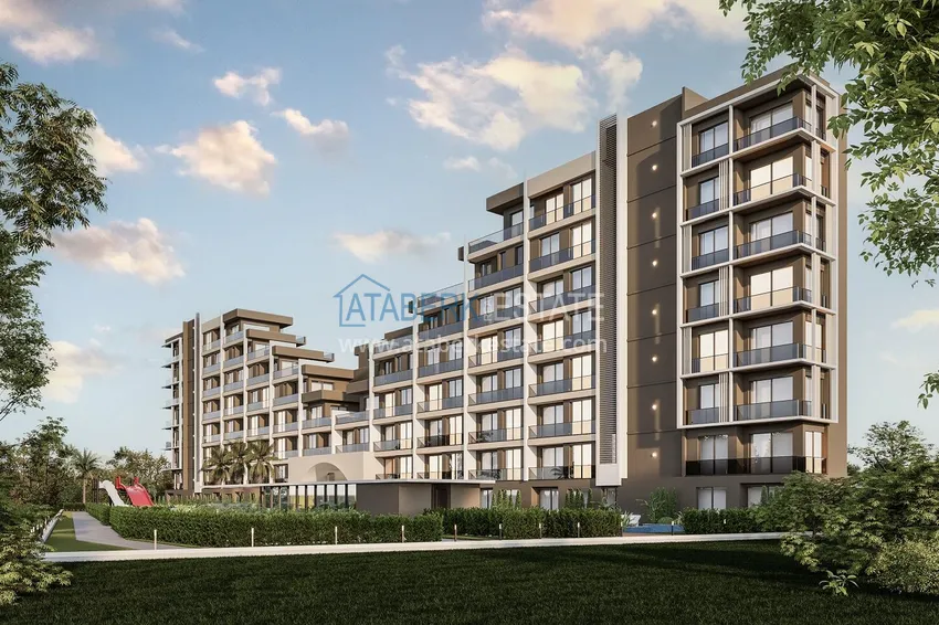 Nowy projekt kompleksu mieszkalnego w budowie w Antalyi, dzielnica Altintash 2