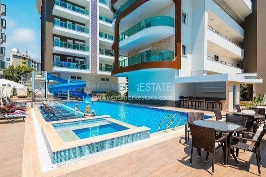 1+1 umeblowany apartament z widokiem na góry, centrum Alanya Plaża Kleopatra 3