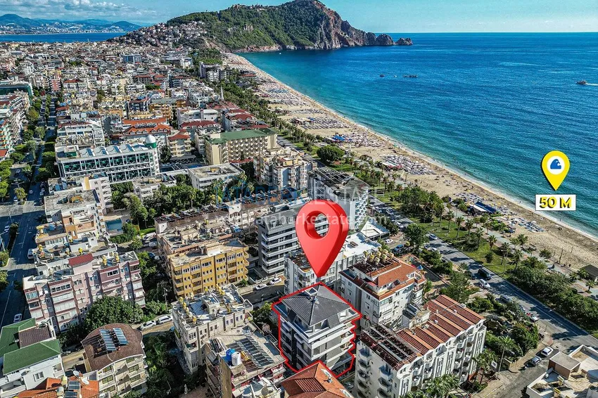 Dobrze wykończone apartamenty w nowym budynku - Alanya, plaża Kleopatra 2 