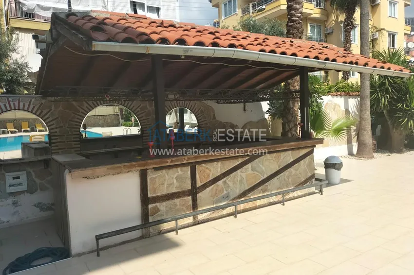 1+1 apartment with furniture and a glazed balcony in the center of Alanya — Cleopatra beach area 6 