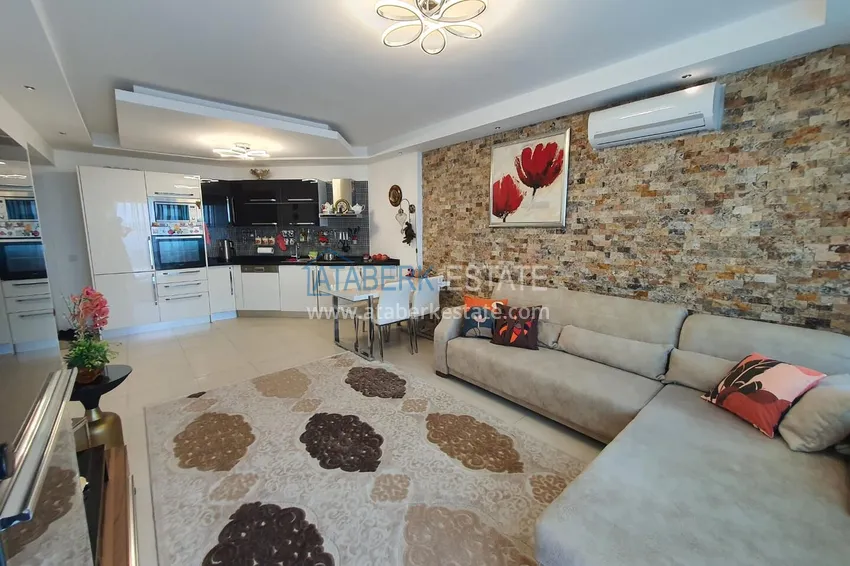 Kupuj Apartament z jedną sypialnią z przeszklonym balkonem i widokiem na morze, pierwsza linia brzegowa - dzielnica Kestel, Alanya 3