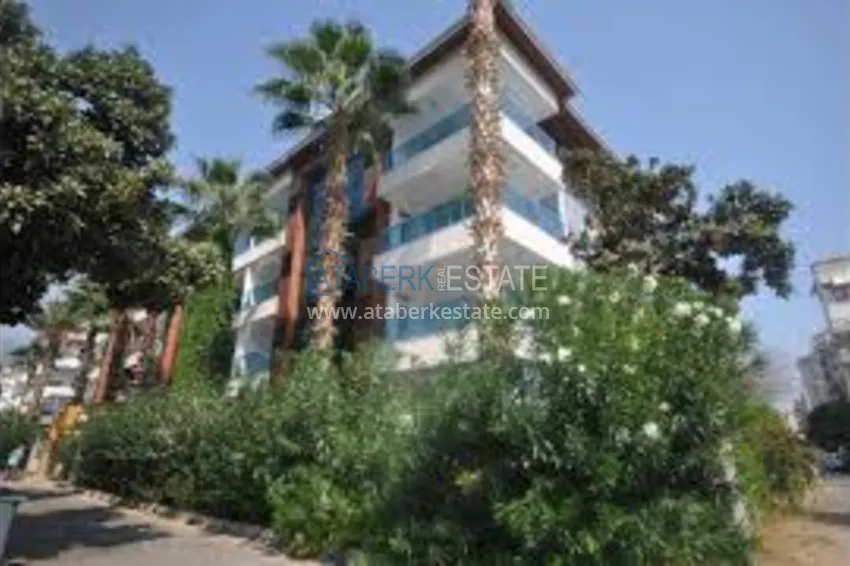 1+1 apartment with furniture and a glazed balcony in the center of Alanya — Cleopatra beach area 7 