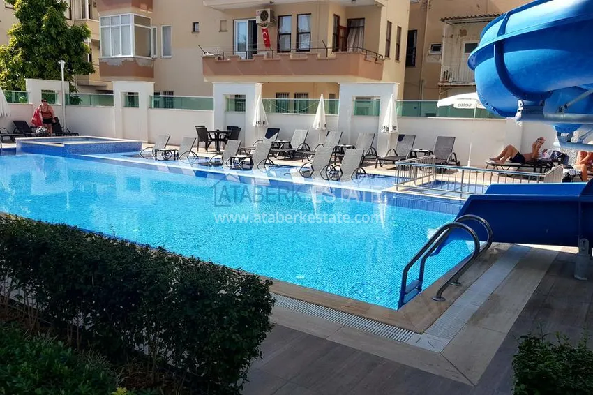 1+1 umeblowany apartament z widokiem na góry, centrum Alanya Plaża Kleopatra 4