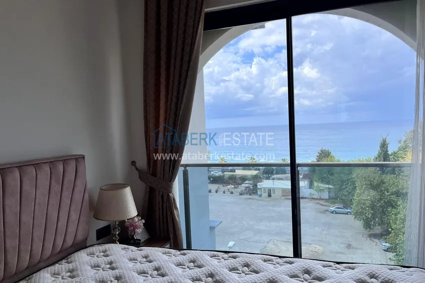 Kupuj Umeblowany apartament 1+1 z widokiem na morze, dzielnica Kargicak — Alanya 7 