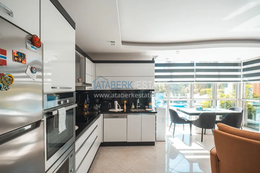 Kupuj Nieruchomość na zezwolenie na pobyt! Apartament 3+1 w prestiżowym kompleksie mieszkalnym w centrum regionu europejskiego — Oba, Alanya 8