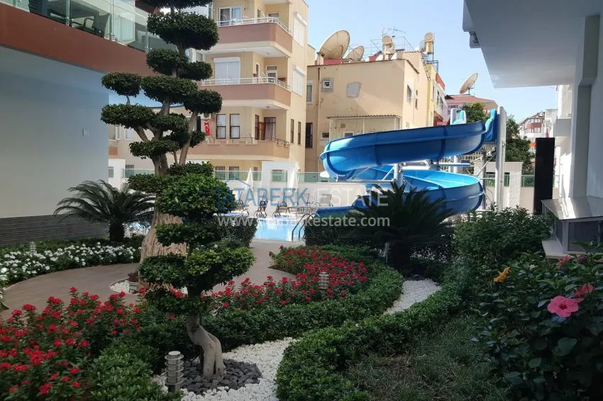 1+1 umeblowany apartament z widokiem na góry, centrum Alanya Plaża Kleopatra 7