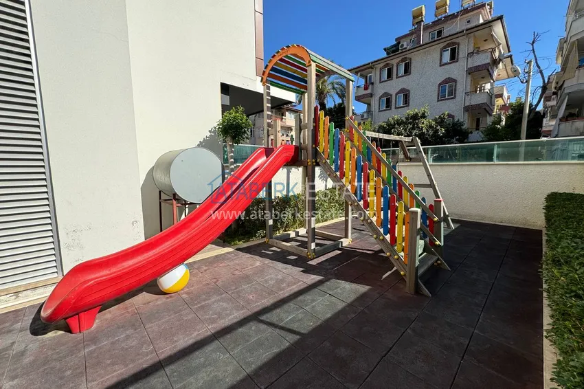 1+1 umeblowany apartament z widokiem na góry, centrum Alanya Plaża Kleopatra 8