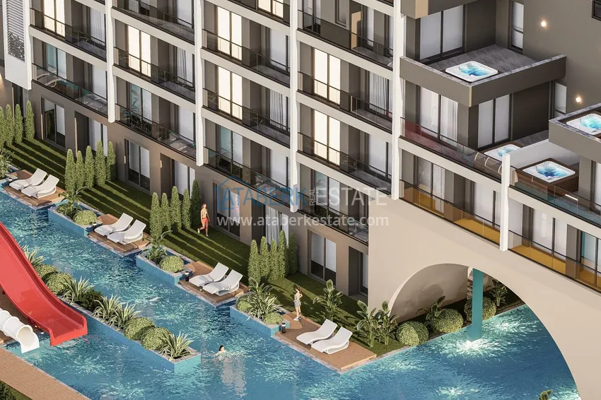 Nowy projekt kompleksu mieszkalnego w budowie w Antalyi, dzielnica Altintash 8