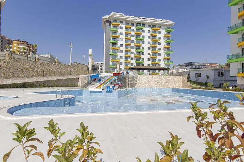 2+1 apartment with furniture and partial sea view, Avsallar district — Alanya 8